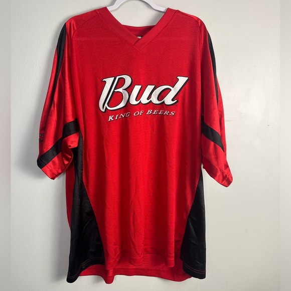 Chase Authentics Bud King of Beers red and black Dale Earnhardt Jersey size xxl - Picture 1 of 8